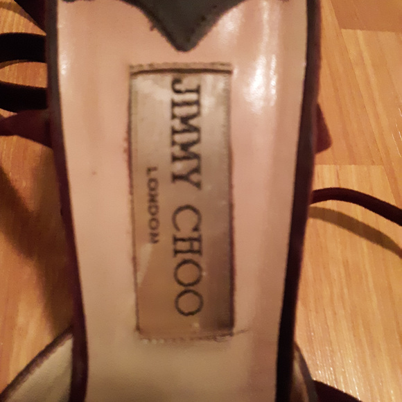 BUTTER SOFT...WOMENS JIMMY CHOO SUEDE BURGUNDY STRAP-UP PUMP Sz:7 - Picture 3 of 6